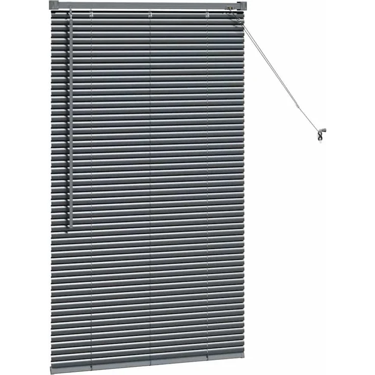 vidaXL Venezianische Jalousie Dunkelgrau 130 x 75 cm 25 mm Aluminium 42006042 – Bild 5