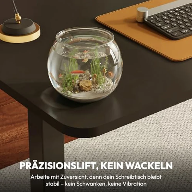 SANODESK Höhenverstellbarer Schreibtisch KOMPLETTE TISCHPLATTE Schreibtisch Höhenverstellbar Elektrisch Ergonomischer Steh-Sitz Tisch Computertisch für Heimbüro Homeoffice 120x60 cm(schwarz) – Bild 11