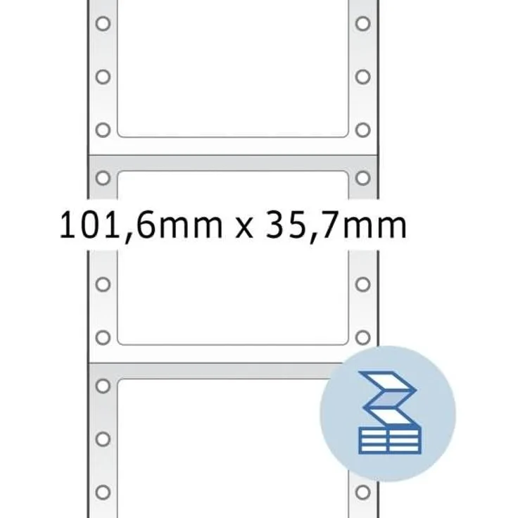 HERMA Computeretiketten endlos 101,6x35,7mm 1-bahnig VE=4000 Stück – Bild 2