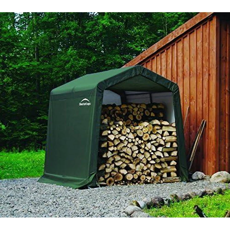 ShelterLogic Folien Zeltgarage Gerätehaus | Grün | 240x240x240 cm – Bild 3