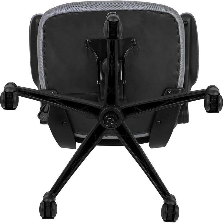 Flash Furniture Bürostuhl mit mittelhoher Rückenlehne – Ergonomischer Schreibtischstuhl mit hochklappbaren Armlehnen und Netzstoff – Perfekt für Home Office oder Büro – Dunkelgrau – Bild 12