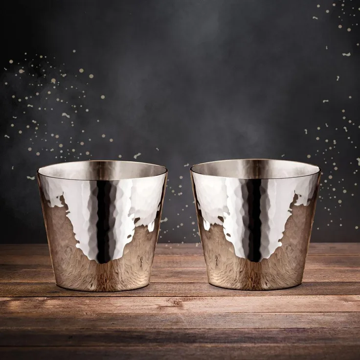Robbe & Berking Martelé Rum- und Destillatebecher 90g versilbert 2er-Set - Silber