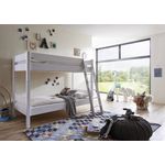 Relita Etagenbett STEFAN Buche massiv weiß lackiert 90x200