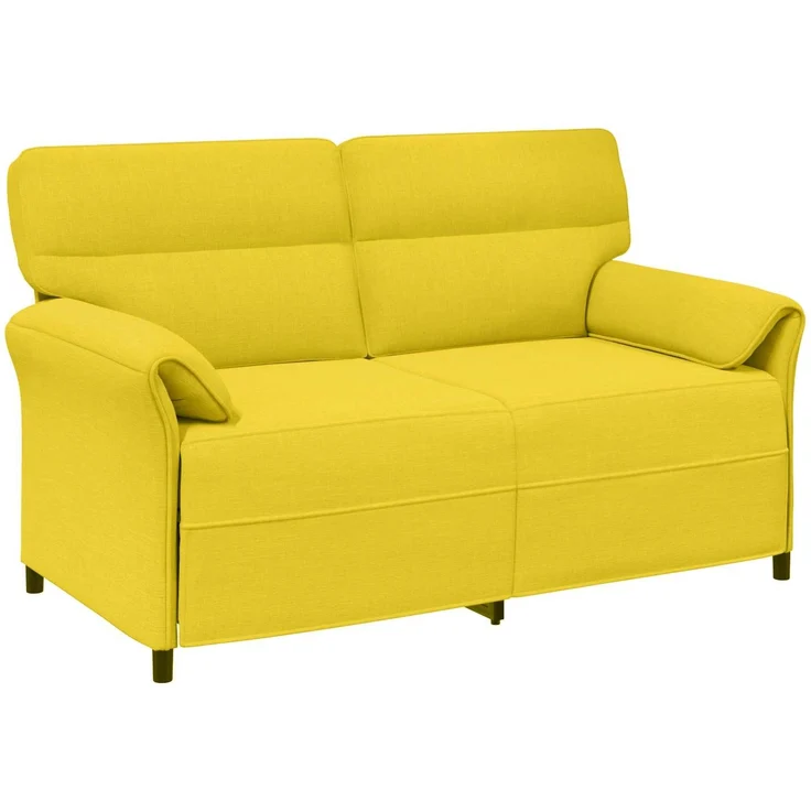 vidaXL Sofa Set 2 stk. Helles Gelb Stoff 3424867 – Bild 4