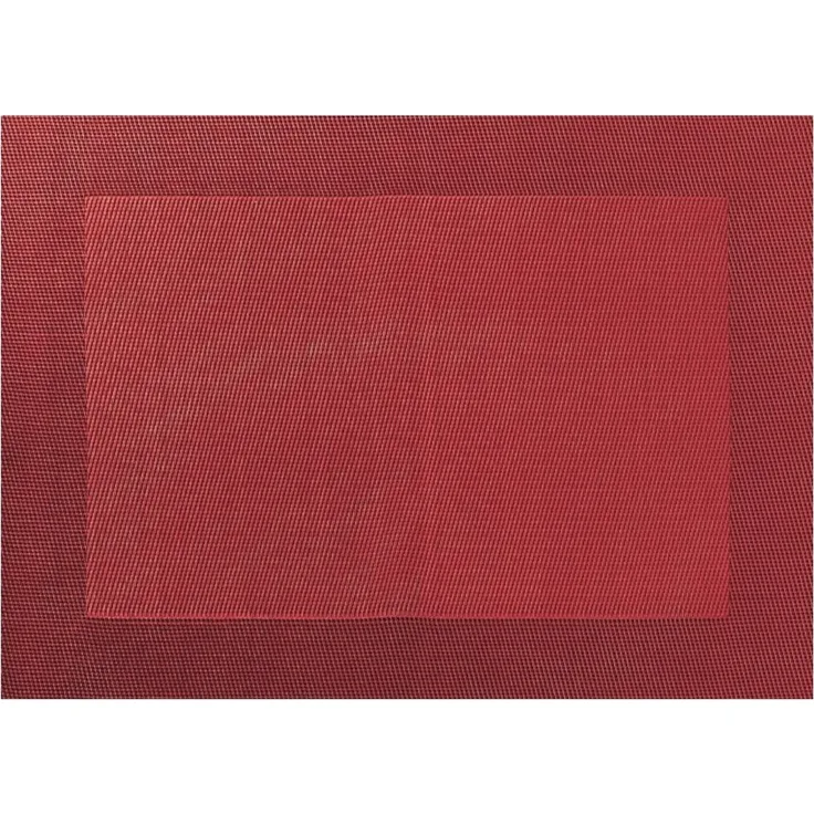 ASA SELECTION Tischdecke Asa Tischset mit gewebtem Rand Granatapfelrot (46 x 33 cm)
