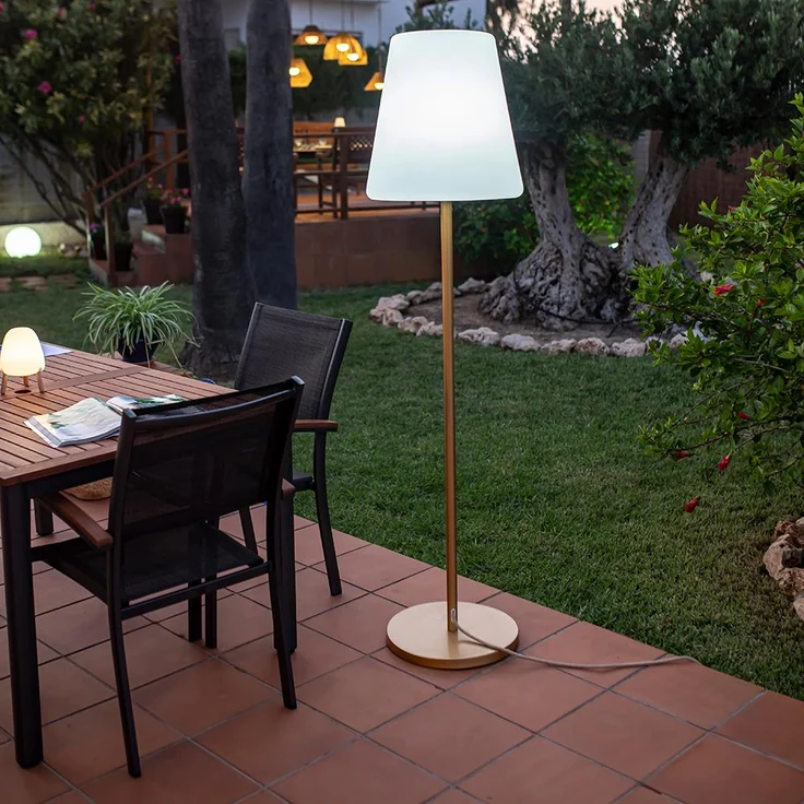 New Garden Lola Slim 180 LED Stehleuchte Brass – Bild 3
