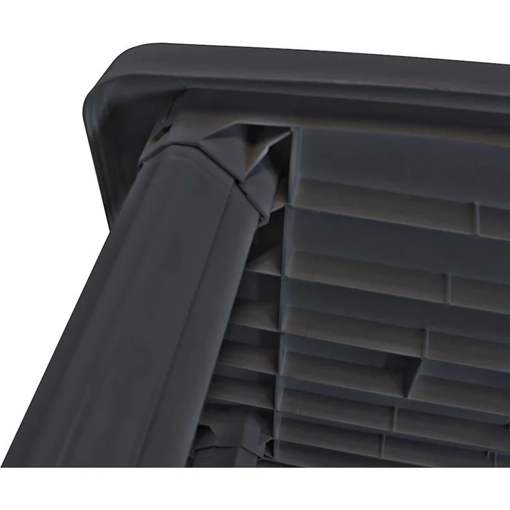Gartentisch, Balkontisch, Esstisch Anthrazit 101 x 68 x 72 cm Kunststoff – Bild 4