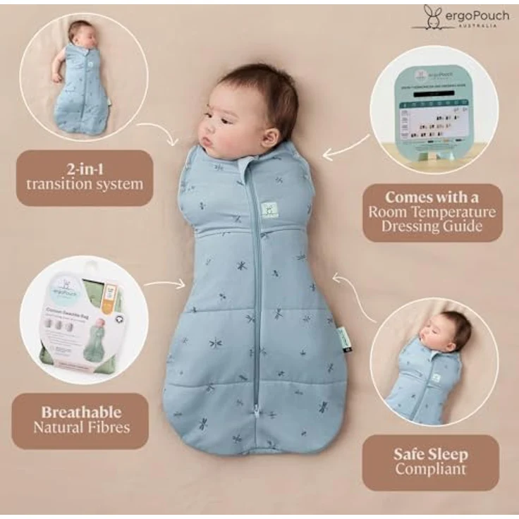 Ergopouch Oatmeal Marle Puckschlafsack - Newborn - – Bild 5