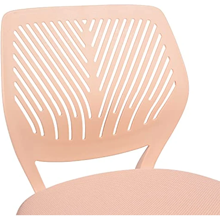 FurnitureR Teenage, Height Adjustable Armless Task, Colourful Study for Home and Computer, Ergonomic & Swivel Office, 40,5 x 44 x 87 cm, Rosa, Metall, 44 x 40 x 87 cm – Bild 4