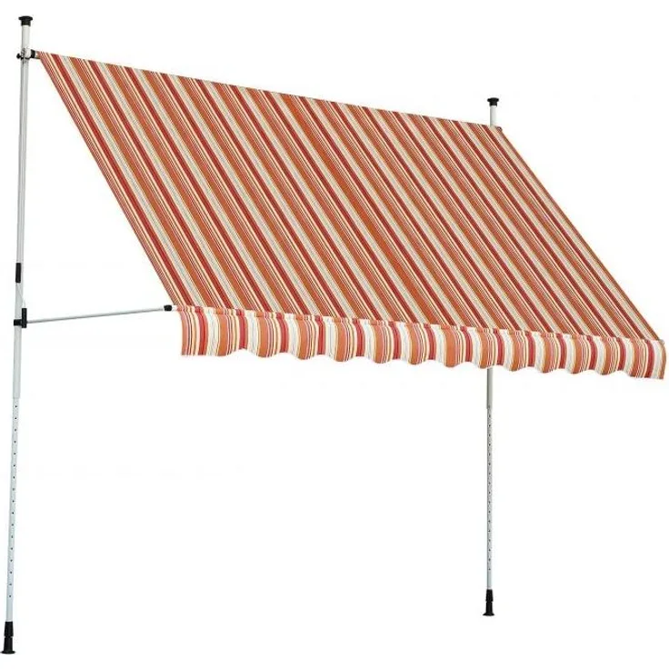 TrendLine Balkon-Markise 3 x 1,3 m orange-weiß gestreift