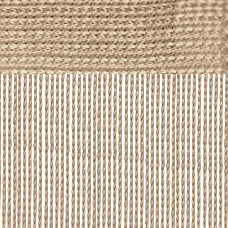 Fadenvorhang mit Stangendurchzug, individuell kürzbare Gardine, moderner und eleganter Dekorationsartikel in vielen Farben und Ausführungen Stangendurchzug Creme 90x250 cm – Bild 3
