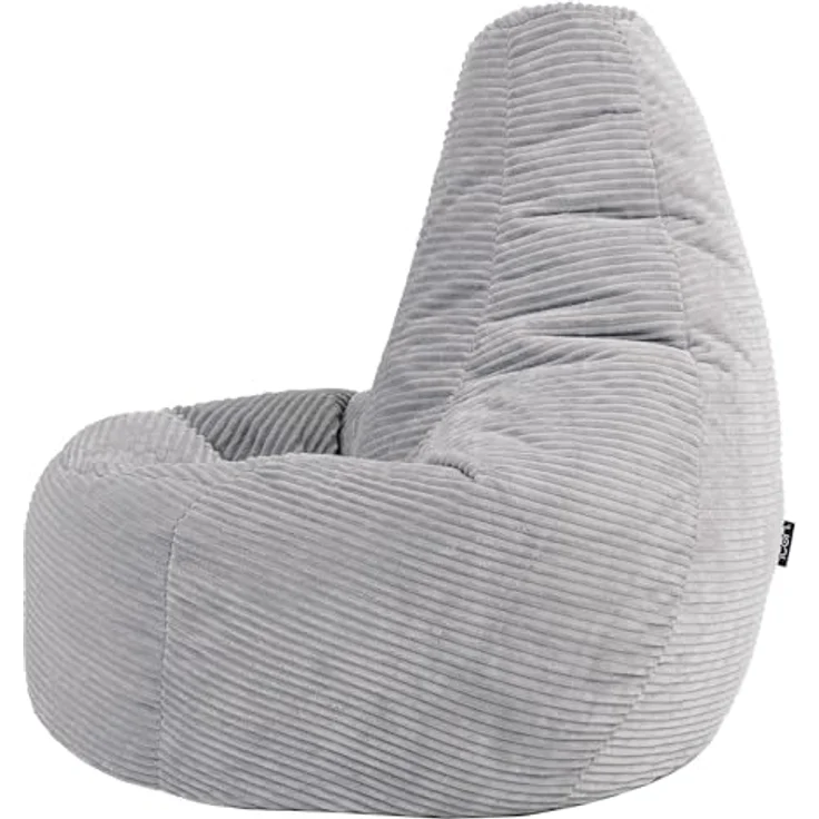Icon Dalton XXL Sitzsack Cord, Grau, Gaming Sitzsack Erwachsene mit Füllung, Bean Bag, Cord Sessel, Lounge Sessel, Lounge Stuhl, Schlafzimmer, Wohnzimmer, Wohnzimmer Möbel – Bild 7