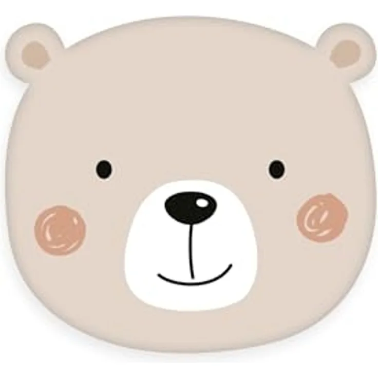 Herding Young Collection Dekokissen Little Bear Formkissen Gr. ca. 36x33 cm / soft velboa Dekokissen, kinder kissen Baby deko Kissen