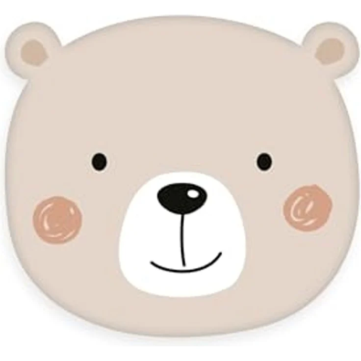 Herding Young Collection Dekokissen Little Bear Formkissen Gr. ca. 36x33 cm / soft velboa Dekokissen, kinder kissen Baby deko Kissen – Bild 1