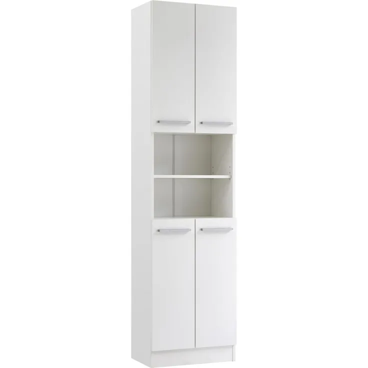 Pelipal Hochschrank TRIER - Badezimmer Hochschrank Bad in Weiß Hochglanz