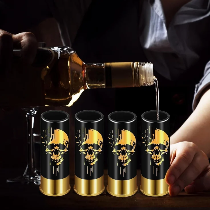 Totenkopf Schnapsgläser Kunststoff Geschenkbox Gothic Hochzeit Party 12 GA – Bild 5