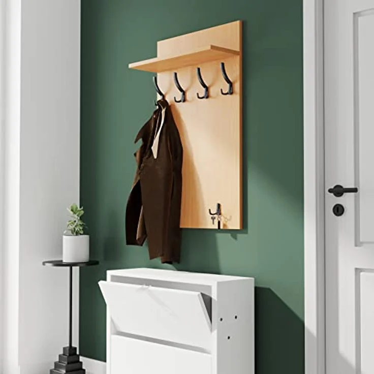 AKKE Garderobenhalter, MAXI Große Garderobe Aluminium Haken 2mm PVC Kantenumleimung – Bild 5