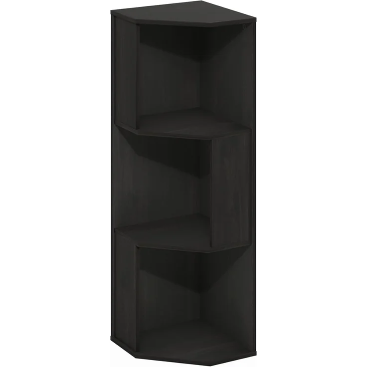 Furinno Econ 3-stufiges Freistehendes Eckregal-Bücherregal, Espresso – Bild 5
