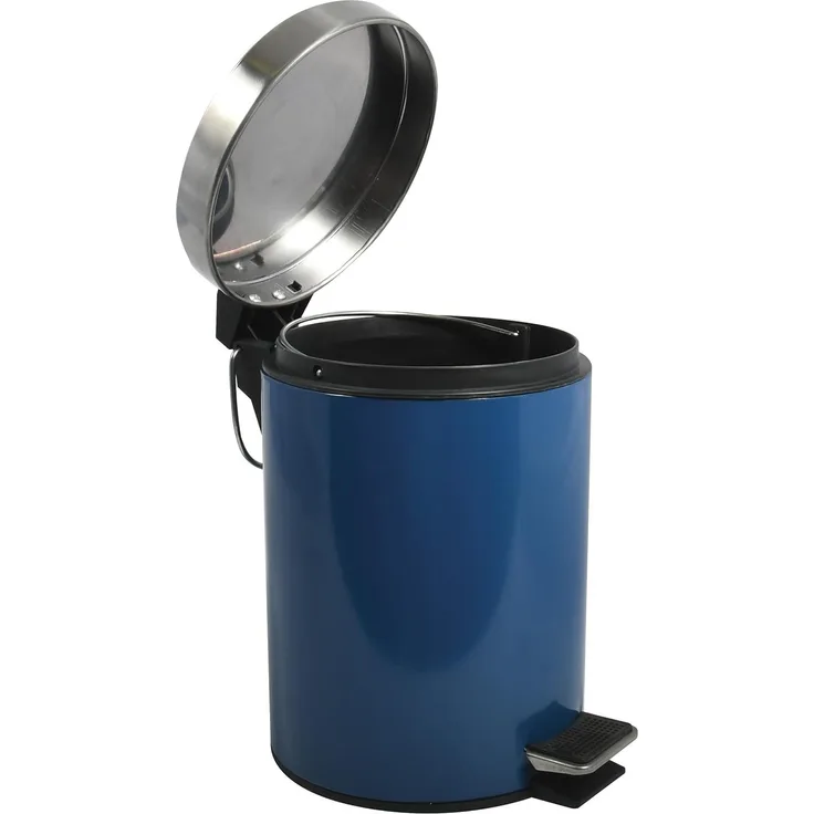 MSV Kosmetikeimer "Blau" Mülleimer Treteimer Abfalleimer - 3 Liter – mit herausnehmbaren Inneneimer
