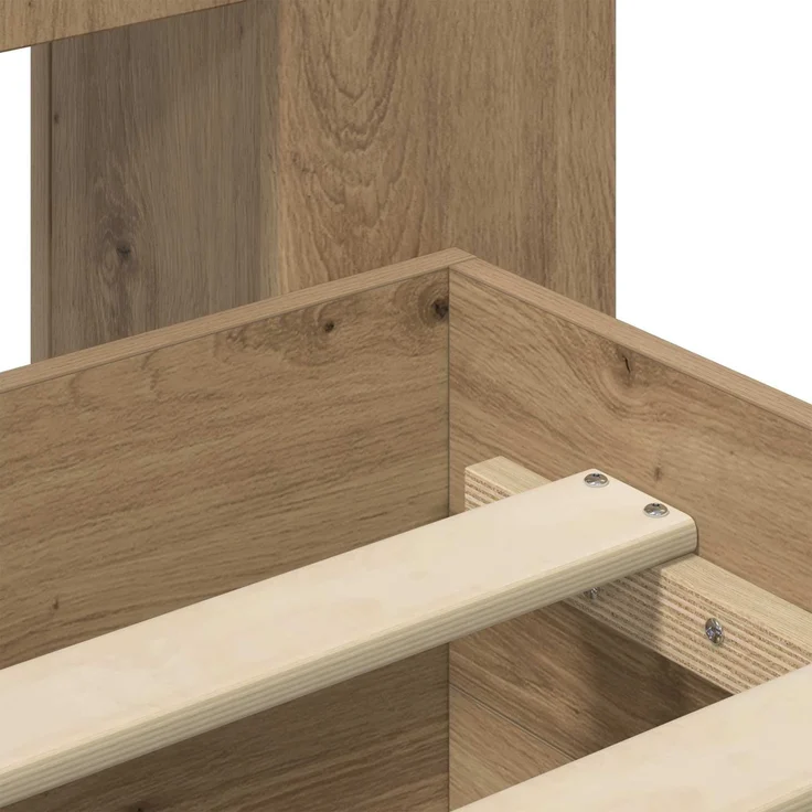 vidaXL Bettgestell mit Stauraum und Kopfteil Artisan-Eiche 80 x 200 cm 3433997 – Bild 8