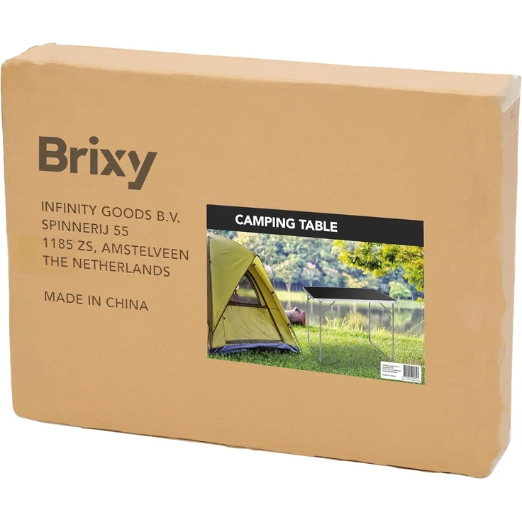 Brixy Campingtisch - klappbar - Gartentisch - 80x60x70 cm - Außen/Innen - Tragegriff - Kompakt - Aluminium - Schwarz – Bild 10