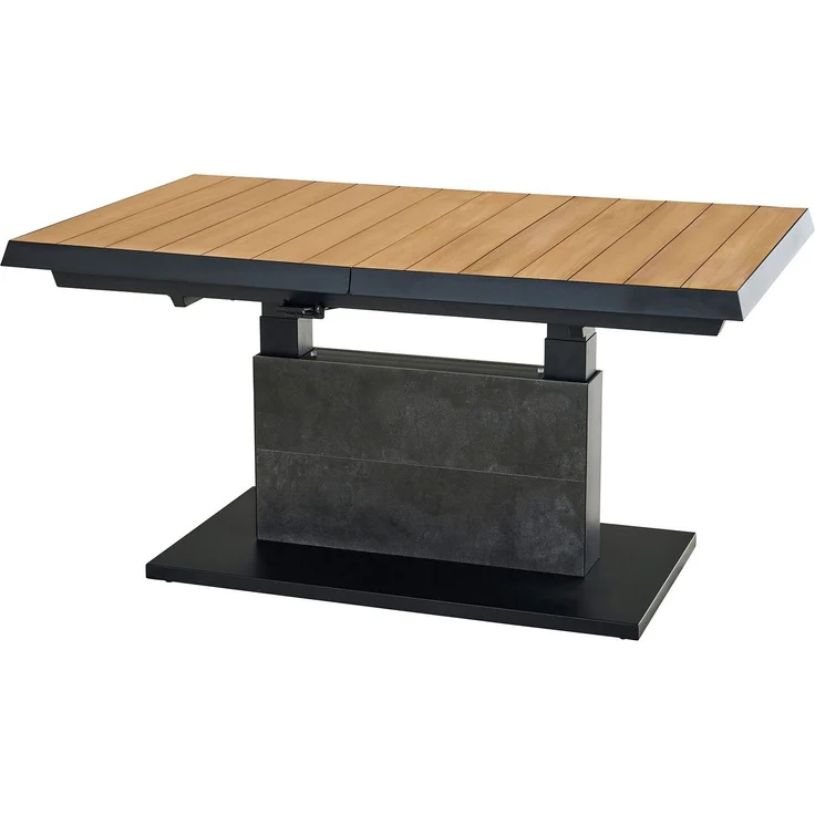 Lift-Tisch MONDO Latea, Aluminium, Anthrazit, Holzfarben, 140 x 53 x 90 cm – Bild 4