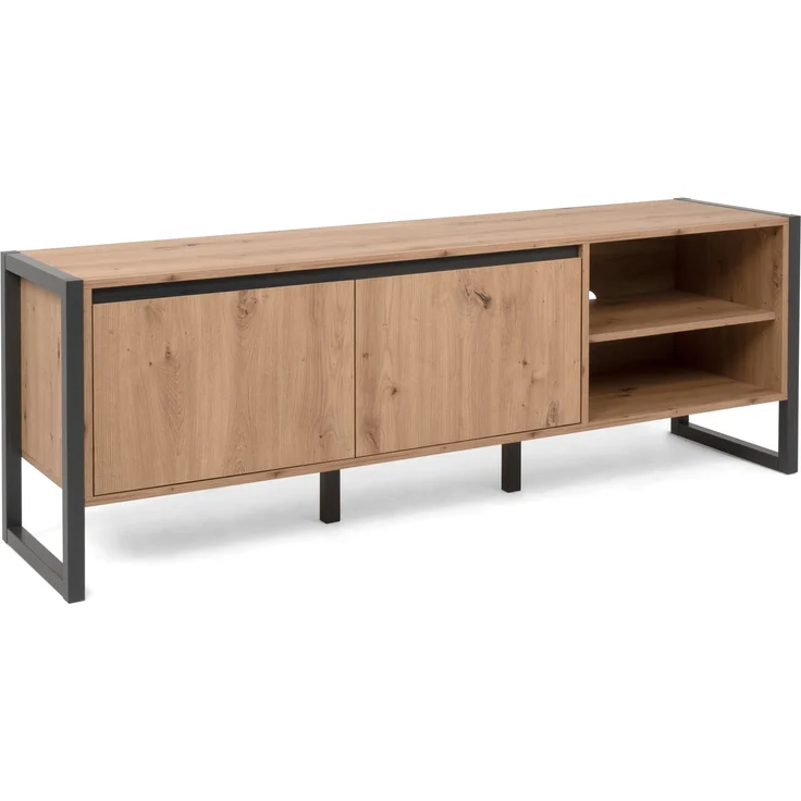 Wohnzimmer-Set >Arvada< (3 teilig) in Artisan Eiche / Anthrazit aus MDF – Bild 4