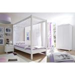 Himmelbett Einzelbett "LaLuna" 90x200 Kiefer massiv