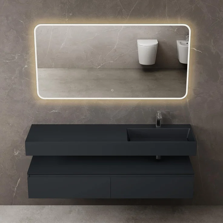 Mai & Mai Badmöbel-Set Unterschrank mit Soft-Close Schubladen inkl. Mineralguss-Waschbecken – Bild 1
