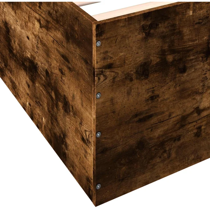 vidaXL Bodenbettgestell Geräucherte Eiche 80 x 200 cm Holzwerkstoff 3429535 – Bild 7