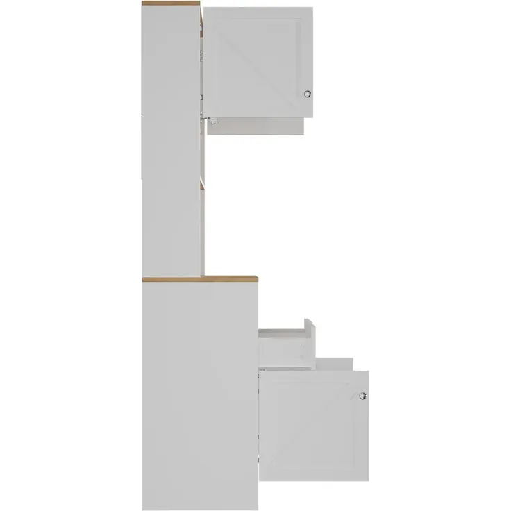 Highboard mit Türen und Schubladen, Höhe 175cm, Sideboard, Hochschrank, Wohnzimmerschrank, Mehrzweckschrank, Küchenschrank, viel Stauraum – Bild 10