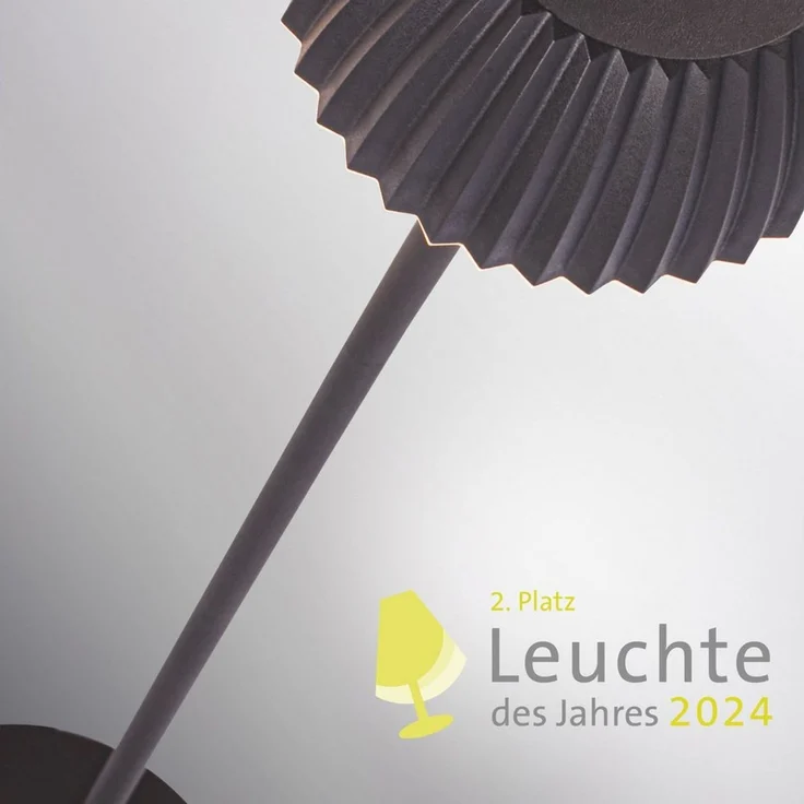 BRILONER - Riffle LED Stehlampe kabellos IP44 mit Touch, 19x124 cm, dimmbar, Memoryfunktion, Akku tauschbar, Akku Stehleuchte, Leselampe, Wohnzimmerlampe, German Design Award Winner 2025, Anthrazit – Bild 2