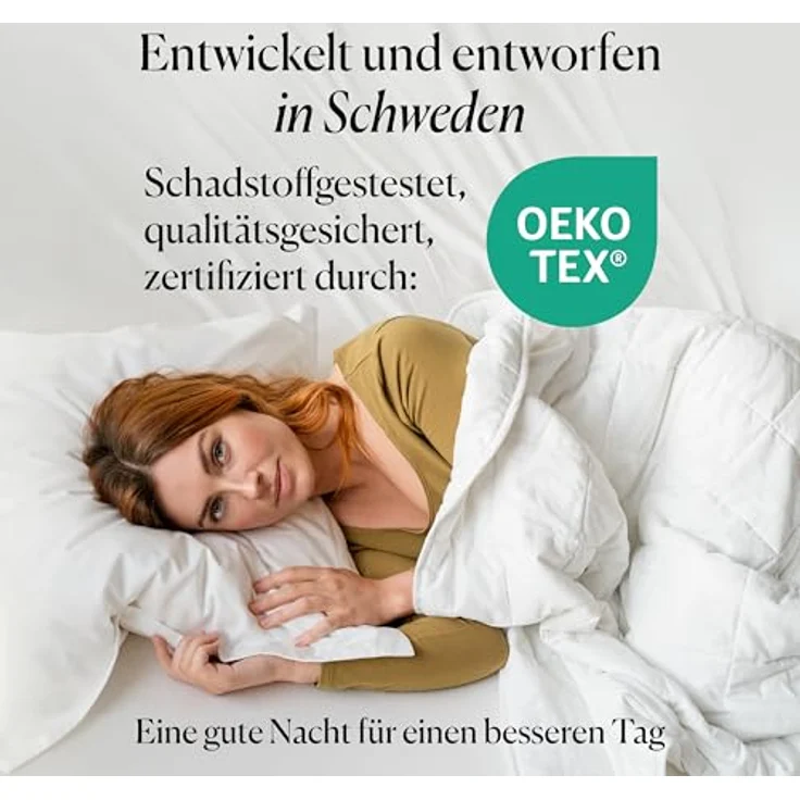 CURA Pearl Classic Gewichtsdecke 150x210 7kg - Anti Stress Therapiedecke - Schwere Decke für tiefen Schlaf und bessere Erholung - Schwere Bettdecke aus 100% Baumwolle - Heavy Weighted Blanket – Bild 7