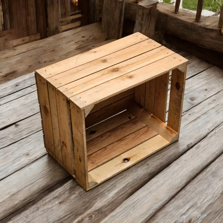 Holzkisten Obstkisten Vintage Natur 50 x 40 x 30cm im 2er Set – Bild 5