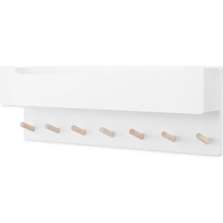 Ehrenkind® Kindergarderobe | Aus robusten Holz | Garderobe Kinder | Groß Weiß Kleiderhaken Kinder | geeignet als Wandregal Kinderzimmer | Kleiderhaken Wand | Kinder Kleiderhaken