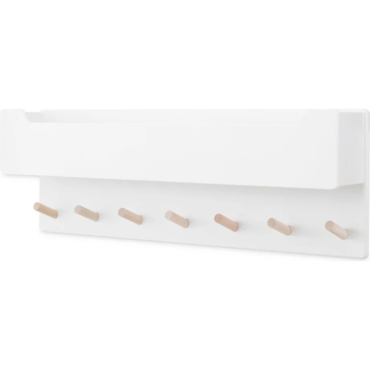 Ehrenkind® Kindergarderobe | Aus robusten Holz | Garderobe Kinder | Groß Weiß Kleiderhaken Kinder | geeignet als Wandregal Kinderzimmer | Kleiderhaken Wand | Kinder Kleiderhaken – Bild 1