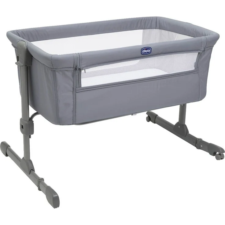 Chicco Next2Me Essential Neugeborenen Beistellbett, Nachhaltig, Kompatibel mit verschiedenen Betten, Höhenverstellbar, Neigbar, Gute Luftzirkulation, Matratze und Tasche enthalten, 0-6 Monate – Bild 1