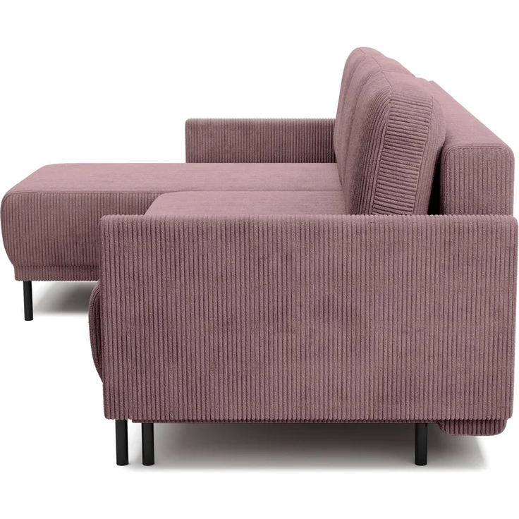 Selsey 'Hamiel' Ecksofa mit Schlaffunktion & Bettkasten, Cord, Universal, Lila – Bild 10