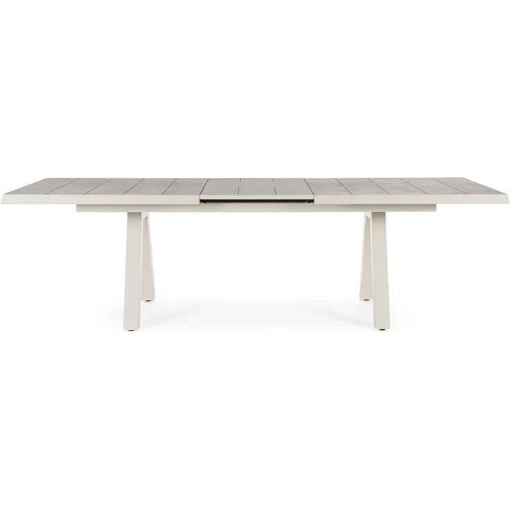 Gartentisch Norik ausziehbar, Aluminium und Keramik, modern, beige Pelikan, für 8–10 Personen – Bild 4