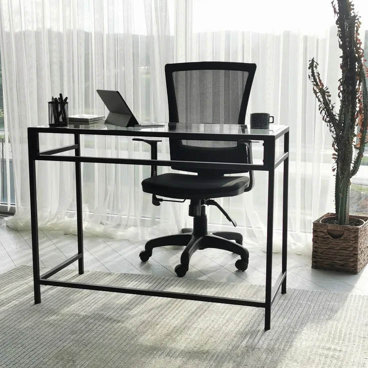 Skye Decor 'Network Çalışma Masası / 100x45cm M100' Schreibtisch, Schwarz, 100 x 75 x 45 cm – Bild 4