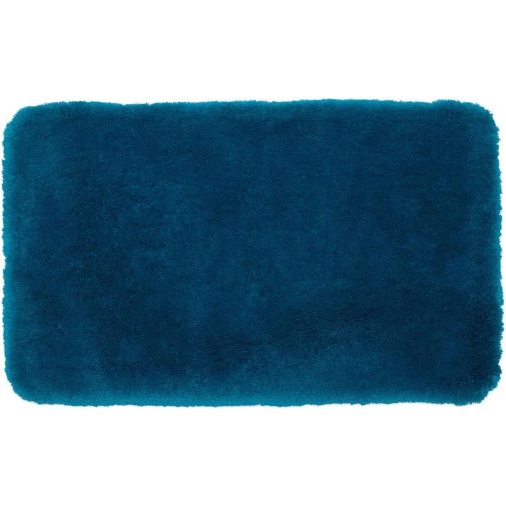Gözze - Deluxe Badteppich mit extra hohem Flor, 100% Polyester (Mikrofaser), Mit Antirutschbeschichtung, 50x70 cm - Petrol