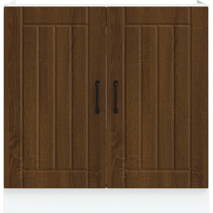 vidaXL Spülenunterschrank Lucca Braun Eichen-Optik Holzwerkstoff 853694 – Bild 3