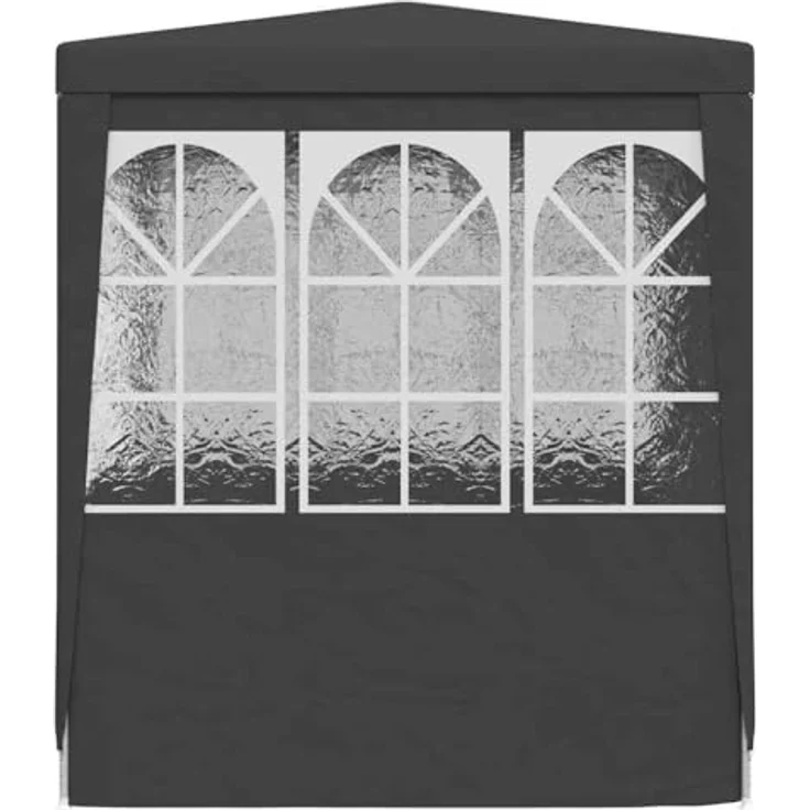 vidaXL Profi Partyzelt mit Seitenwänden UV-beständig Wasserbeständig Pavillon Festzelt Gartenpavillon Gartenzelt Garten Bierzelt 2x2 m Anthrazit 90g/m² – Bild 9
