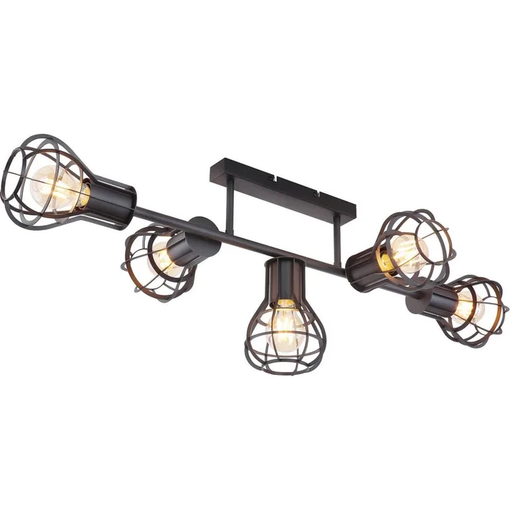GLOBO Deckenleuchte E27 Wohnzimmer Deckenlampe Deckenstrahler 5 Flammig 15388-5D