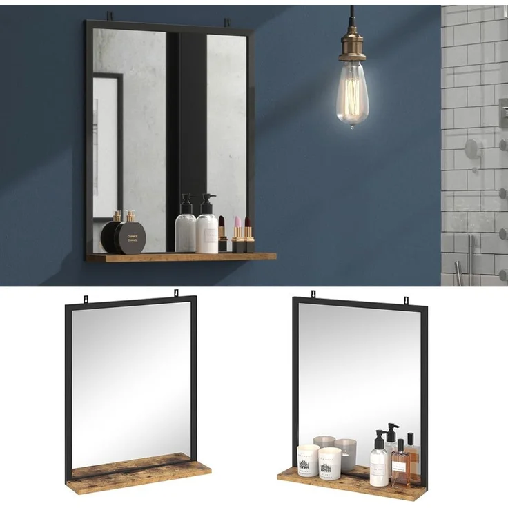 Vicco Badezimmerspiegel Antikholz 50 x 60 cm, Fyrk – Bild 2