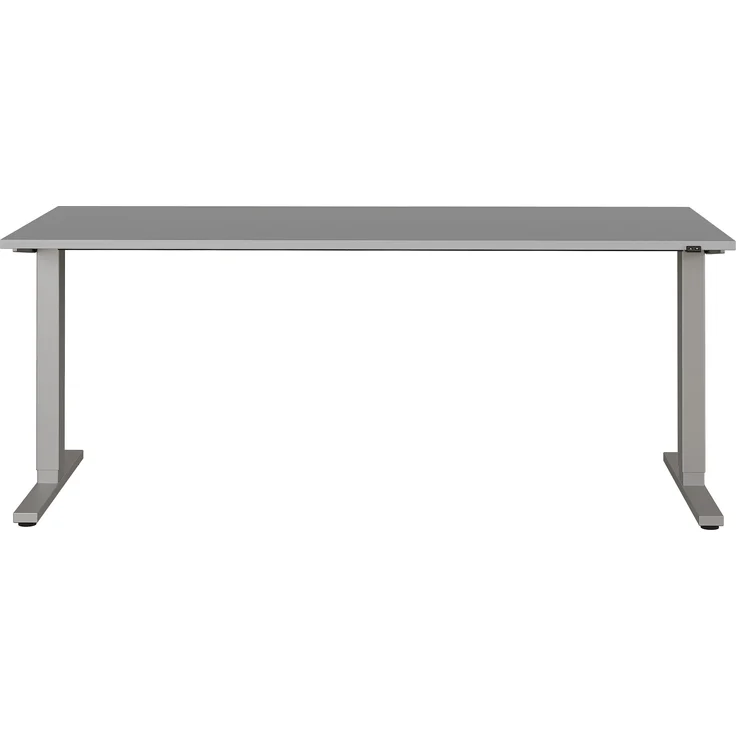 Germania Schreibtisch 4244-583, in Lichtgrau/Silber, elektrisch höhenverstellbar, 180 x 120 x 80 cm (BxHxT) – Bild 5