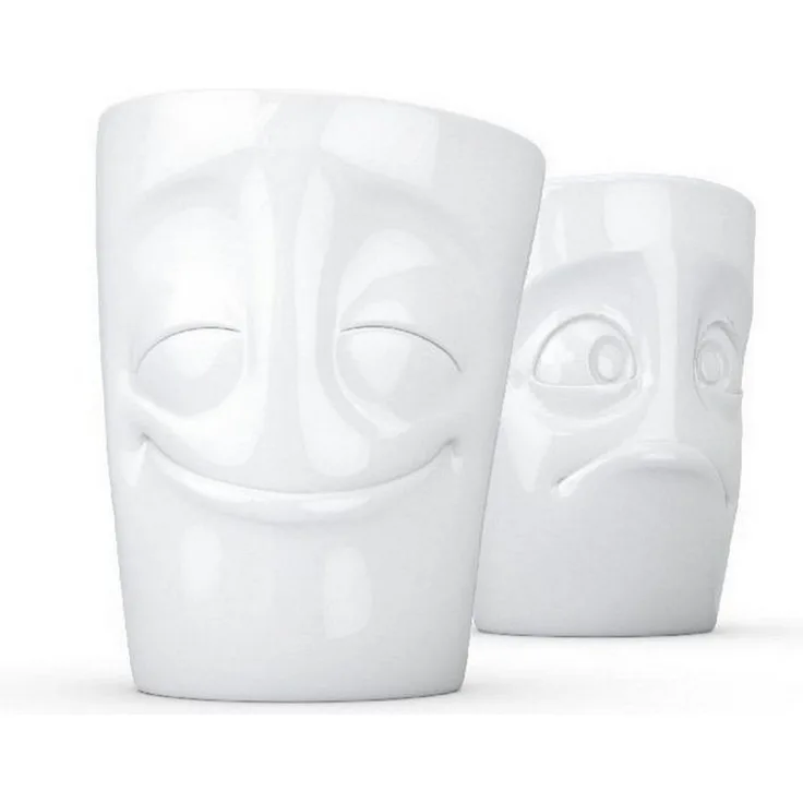 FiftyEight Products Becher 2-er Set vergnügt/verdutzt