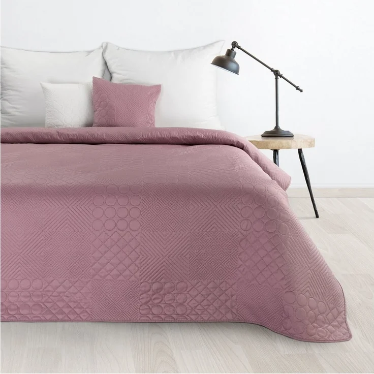 Design91 Bettüberwurf Zweiseitige Decke, dekorative Decke ganzjährige Sofadecke, einfarbige moderne Tagesdecke – Bild 1