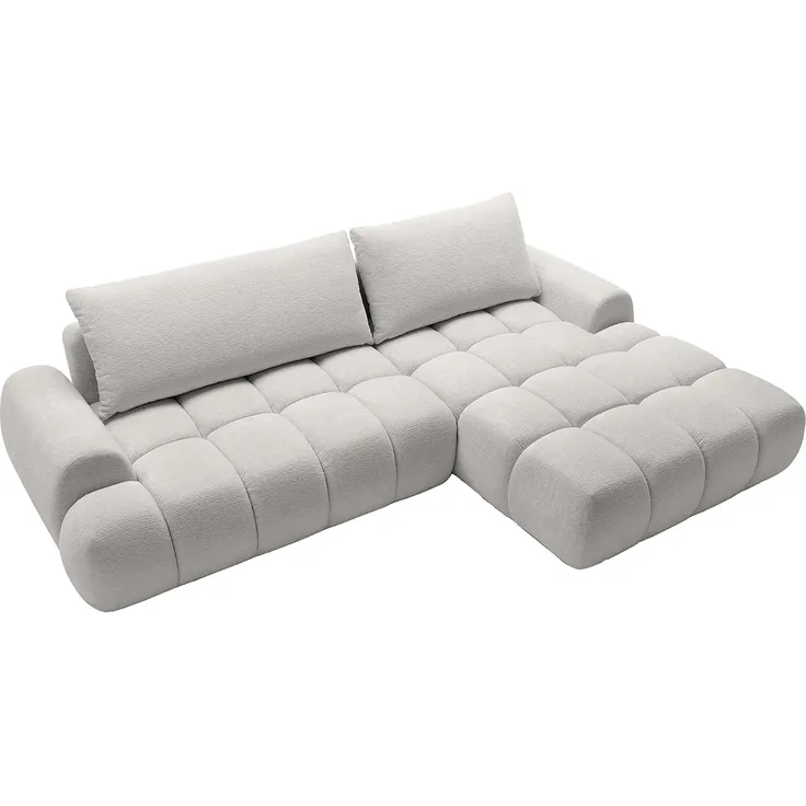 Vente-unique - FARNETA Sofa Stoff Grau - B 177 cm x H 86 cm x L 280 cm – Bild 3