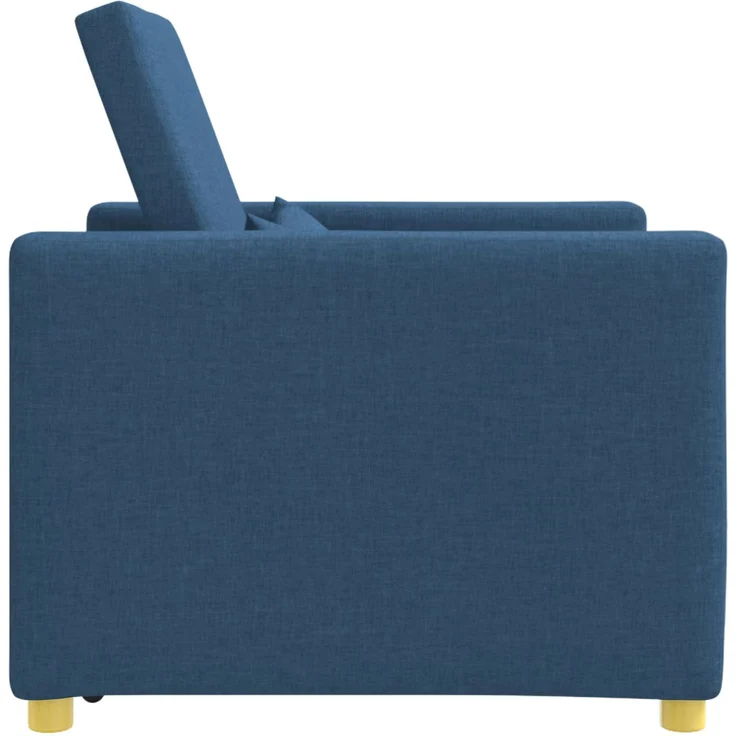 vidaXL Ausziehbare Schlafcouch Einzel Blau 90 x 165 x 87 cm Stoff 42002692 – Bild 5
